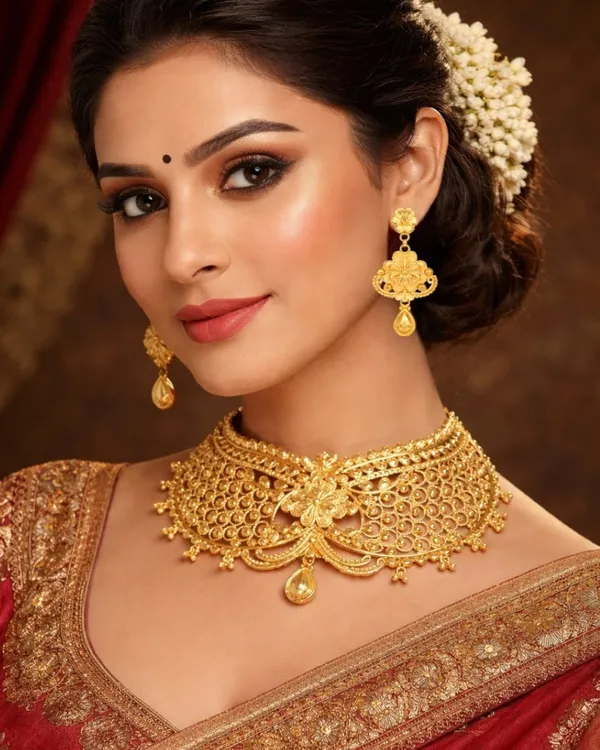 Bridal_Wedding_Jewellery_Set_Earrings_Women_Gold
