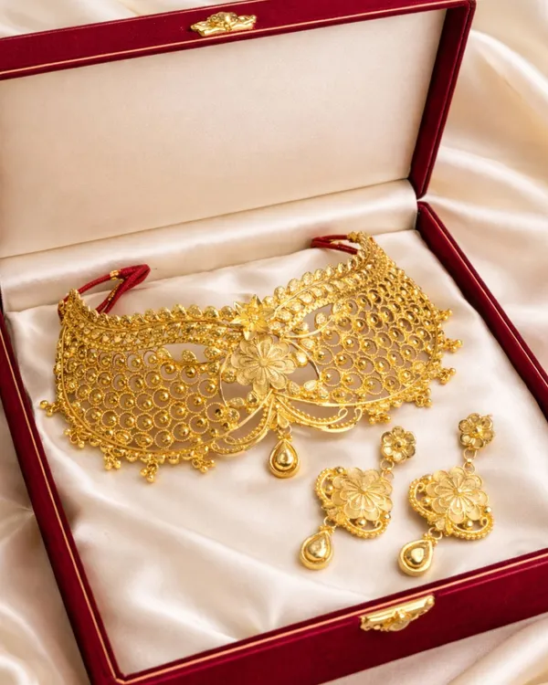 Bridal_Wedding_Jewellery_Set_Earrings_Women_Gold