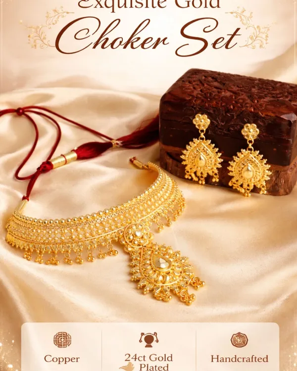 Bridal_Wedding_Jewellery_Set_With_Earrings_Gold