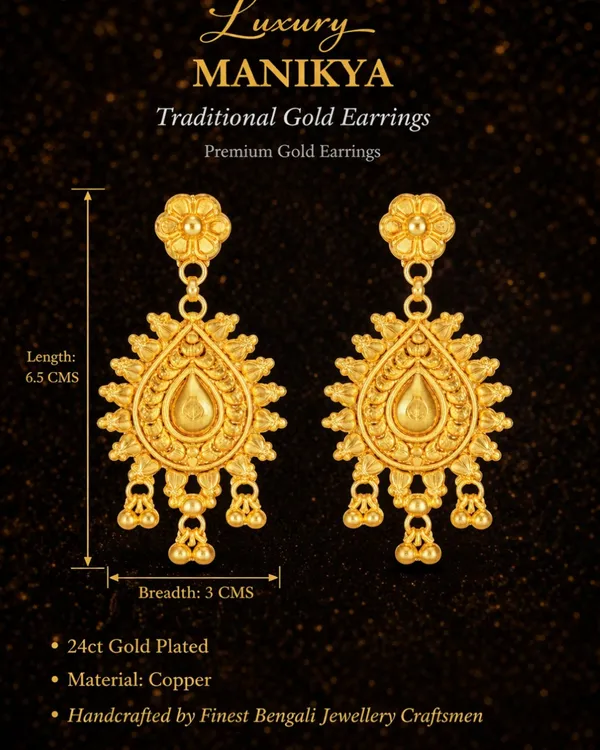Bridal_Wedding_Jewellery_Set_With_Earrings_Gold