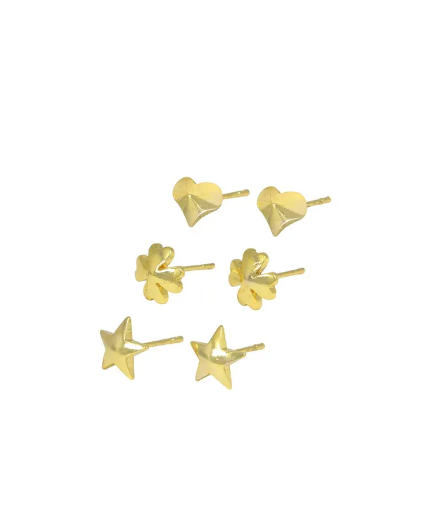 City_Girl_Gold_Plated_Stud_Earrings_Pack_Of_3_Anti_Tarnish_Daily_Wear_Jewellery_Gold