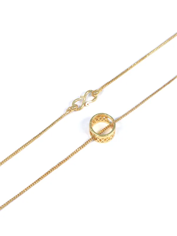 City_Girl_18_Ct_Gold_Micro_Plated_Chain_With_Circular_Ring_Pendant_For_Girls_18_Inch_Minimal_Necklace_Lightweight_Elegant_Daily_Wear_18_Ct_Finish_Copper_Base_Metal_Minimalist_Everyday_Wear_Gold_Necklace_Default_Title