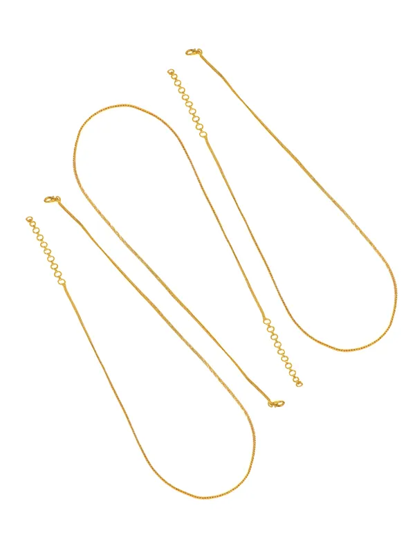 City_Girl_Pack_Of_3_Gold_Plated_Necklace_Chains_For_Women_Girls_18_Inch_Chain_Set_Lightweight_Daily_Wear_Jewellery_Elegant_Minimalist_Fashion_Chains_Gold_Tone_Necklace_Combo_Default_Title