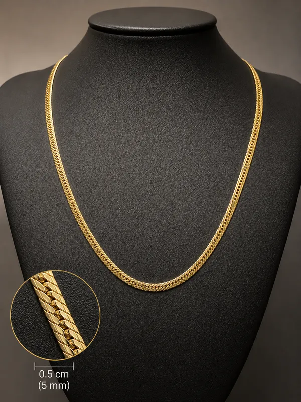 City_Girl_Premium_Gold_Plated_Flat_Cuban_Chain_For_Men_24_Inch_61_Cm_Length_5_Mm_Width_Durable_Fashion_Necklace_Chain_For_Men_Boys_Gold_Tone_Statement_Jewellery_Default_Title