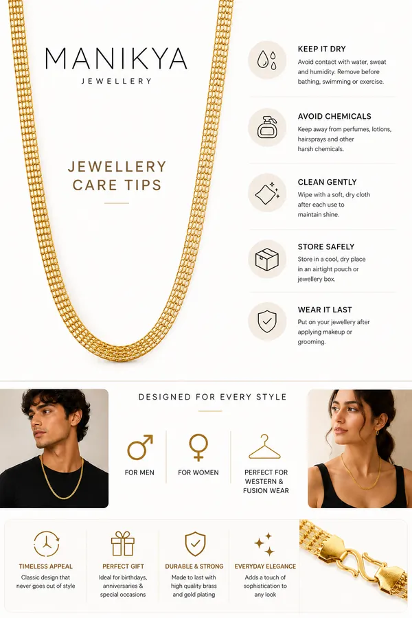 City_Girl_Jewellery_Gold_Plated_Chain_Pack_Of_2_For_Men_Women_24_Inch_Brass_Chain_Necklace_With_S_Hook_Lock_Stylish_Western_Fusion_Wear_Jewellery_Default_Title