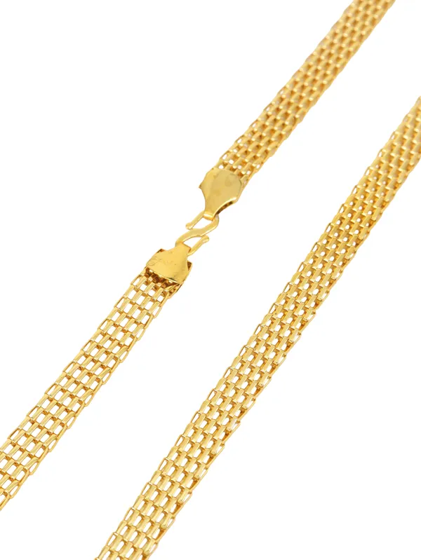 City_Girl_Jewellery_Gold_Plated_Chain_Pack_Of_2_For_Men_Women_24_Inch_Brass_Chain_Necklace_With_S_Hook_Lock_Stylish_Western_Fusion_Wear_Jewellery_Default_Title