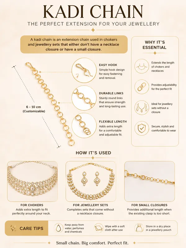City_Girl_Kadi_Chain_Extension_Pair_Gold_Plated_Adjustable_Necklace_Extender_For_Chokers_Jewellery_Sets_Small_Closures_Pair_Of_2_Fashion_Jewellery_Accessory_Default_Title