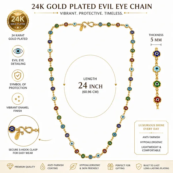 City_Girl_Jewellery_24k_Gold_Plated_Evil_Eye_Chain_Necklace_For_Women_Anti_Tarnish_Hypoallergenic_Multicolor_Enamel_Beads_Lightweight_Daily_Wear_Jewellery_24_Inch_Cn_1743_Default_Title