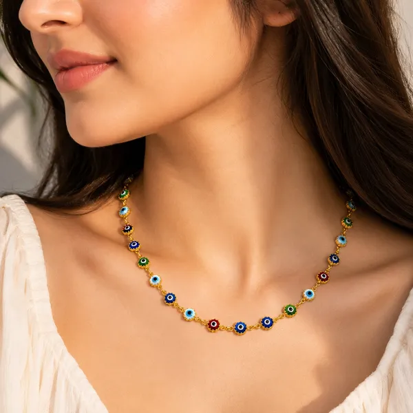 City_Girl_Jewellery_24k_Gold_Plated_Evil_Eye_Chain_Necklace_For_Women_Anti_Tarnish_Hypoallergenic_Multicolor_Enamel_Beads_Lightweight_Daily_Wear_Jewellery_24_Inch_Cn_1743_Default_Title