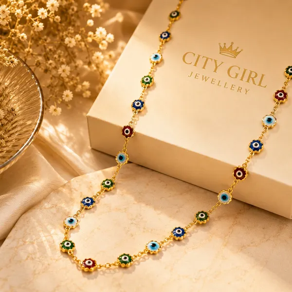 City_Girl_Jewellery_24k_Gold_Plated_Evil_Eye_Chain_Necklace_For_Women_Anti_Tarnish_Hypoallergenic_Multicolor_Enamel_Beads_Lightweight_Daily_Wear_Jewellery_24_Inch_Cn_1743_Default_Title