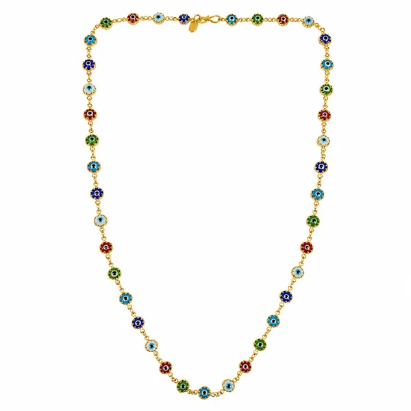 City_Girl_Jewellery_24k_Gold_Plated_Evil_Eye_Chain_Necklace_For_Women_Anti_Tarnish_Hypoallergenic_Multicolor_Enamel_Beads_Lightweight_Daily_Wear_Jewellery_24_Inch_Cn_1743_Default_Title