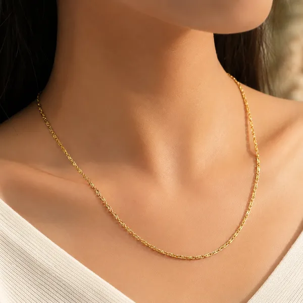 City_Girl_Jewellery_24ct_Gold_Plated_Chain_For_Women_Girls_20_Inch_Lightweight_Copper_Chain_Necklace_Gold_Replica_Daily_Wear_Necklace_Skin_Friendly_Rash_Free_Durable_Fashion_Jewellery_For_Casual_Office_Party_Wear_Cn_417_Default_Title