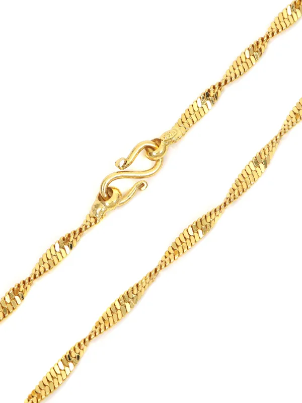 City_Girl_Jewellery_24ct_Gold_Plated_Twisted_Snake_Chain_Necklace_For_Women_Girls_20_Inch_Copper_Gold_Replica_Chain_Lightweight_Rash_Free_Skin_Friendly_Premium_Fashion_Jewellery_For_Daily_Wear_Office_Party_Festive_Wear_Cn_426_Default_Title