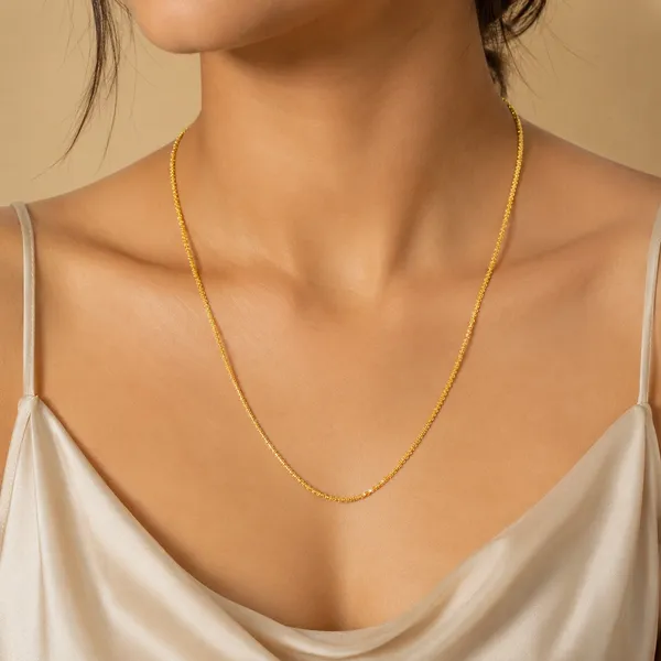 City_Girl_Jewellery_24_Ct_Gold_Plated_Unisex_Chain_For_Men_Women_24_Inch_1mm_Thickness_10_G_Lightweight_Copper_Chain_Skin_Friendly_Gold_Replica_Daily_Wear_Necklace_Default_Title