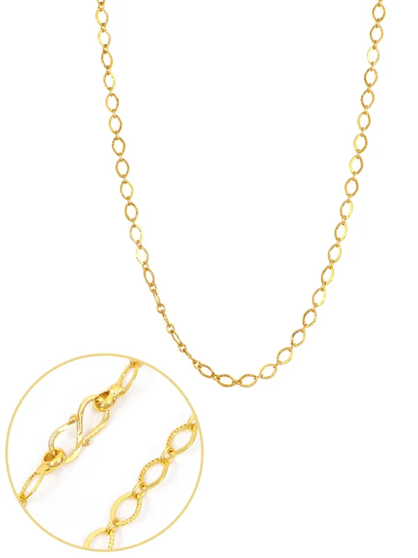 City_Girl_Jewellery_24kt_Gold_Plated_24_Inch_Chain_For_Men_Women_4mm_Oval_Link_Necklace_Lightweight_6g_Gold_Replica_Chain_Copper_Base_Anti_Rash_Daily_Wear_Fashion_Jewellery_Default_Title