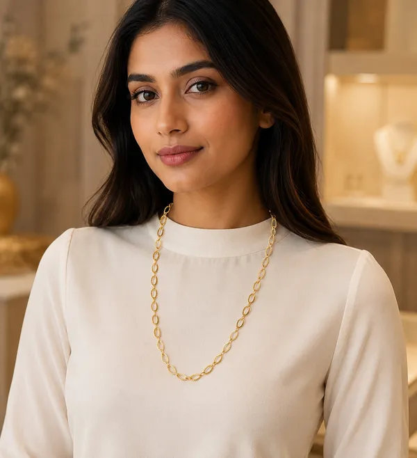 City_Girl_Jewellery_24kt_Gold_Plated_24_Inch_Chain_For_Men_Women_4mm_Oval_Link_Necklace_Lightweight_6g_Gold_Replica_Chain_Copper_Base_Anti_Rash_Daily_Wear_Fashion_Jewellery_Default_Title