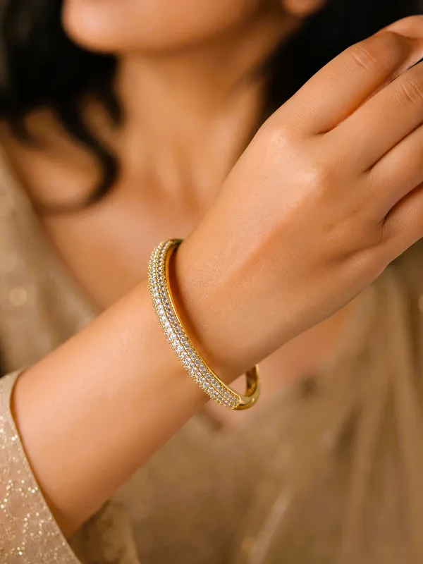 City_Girl_Jewellery_Gold_Plated_American_Diamond_Bracelet_For_Women_Openable_Kada_Bracelet_Cz_Stone_Studded_Elegant_Bangle_Lightweight_Daily_Wear_Party_Wear_Bracelet_Anniversary_Wedding_Gift_For_Women_Default_Title