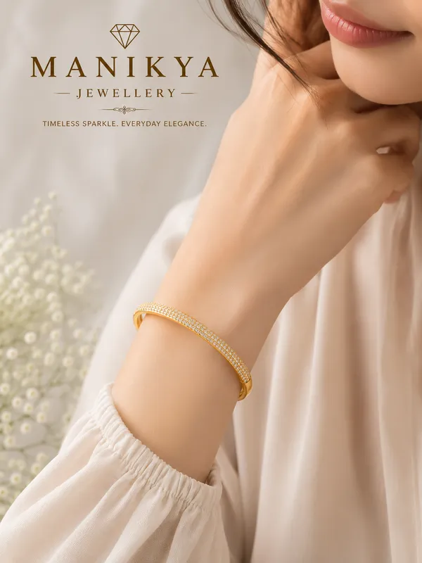 City_Girl_Jewellery_Gold_Plated_American_Diamond_Bracelet_For_Women_Openable_Kada_Bracelet_Cz_Stone_Studded_Elegant_Bangle_Lightweight_Daily_Wear_Party_Wear_Bracelet_Anniversary_Wedding_Gift_For_Women_Default_Title