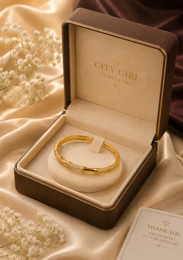 City_Girl_Jewellery_Gold_Plated_American_Diamond_Bracelet_For_Women_Openable_Kada_Bracelet_Cz_Stone_Studded_Elegant_Bangle_Lightweight_Daily_Wear_Party_Wear_Bracelet_Anniversary_Wedding_Gift_For_Women_Default_Title