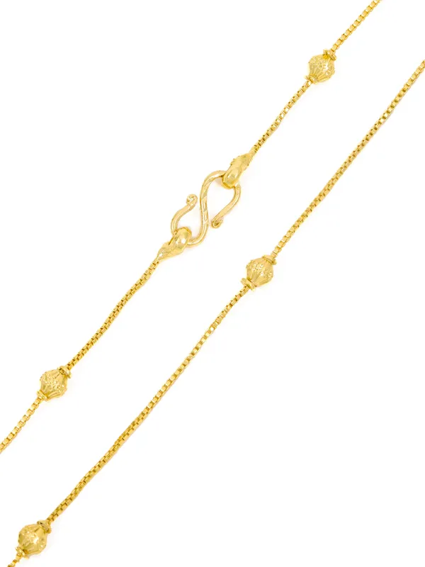 City_Girl_Jewellery_24_Inch_Gold_Plated_Beaded_Chain_Necklace_For_Women_6g_Lightweight_Elegant_Daily_Wear_Fashion_Chain_Traditional_Casual_Jewellery_Gift_For_Women_Girls_Default_Title