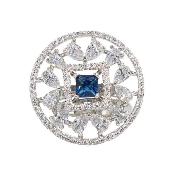 City_Girl_Brass_Rhodium_Plated_Cz_Sapphire_Glow_Cocktail_Ring_Blue_Default_Title