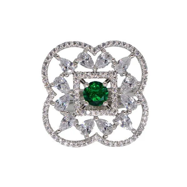 City_Girl_Brass_Green_Cz_Stone_Studded_Rhodium_Plated_Cocktail_Finge_Ring_Free_Size_Green_Default_Title