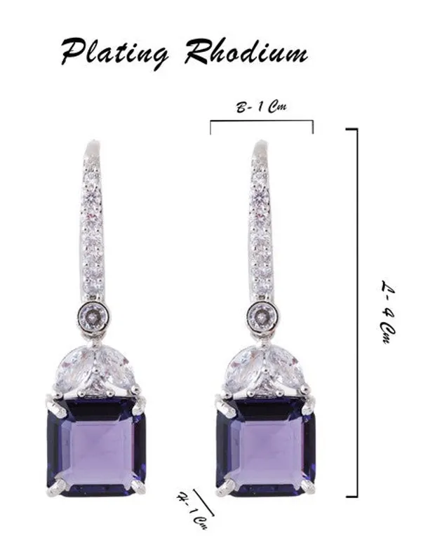 American_Diamond_Rhodium_Plated_Drop_Earrings_With_Hydro_Cz_Stone_Midnight_Blue_Default_Title