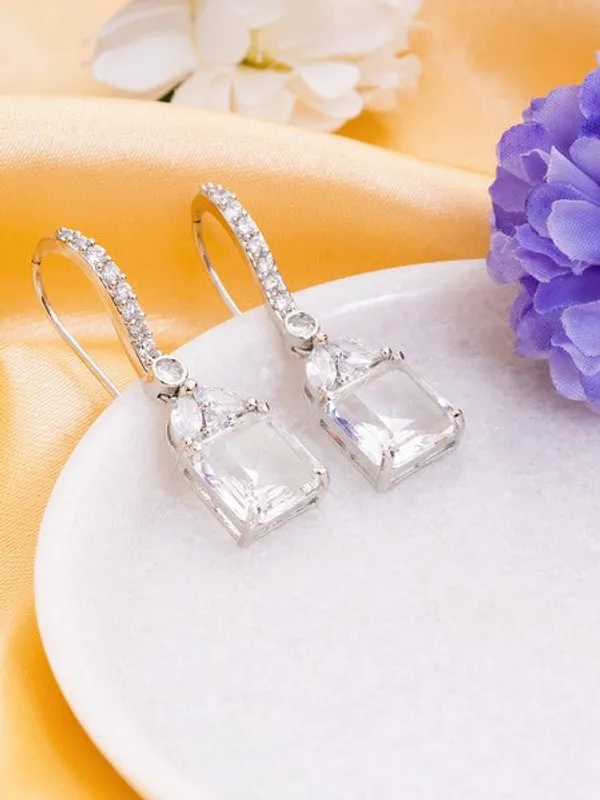 American_Diamond_Rhodium_Plated_Drop_Earrings_With_Hydro_Cz_Stone_Midnight_Blue_Default_Title