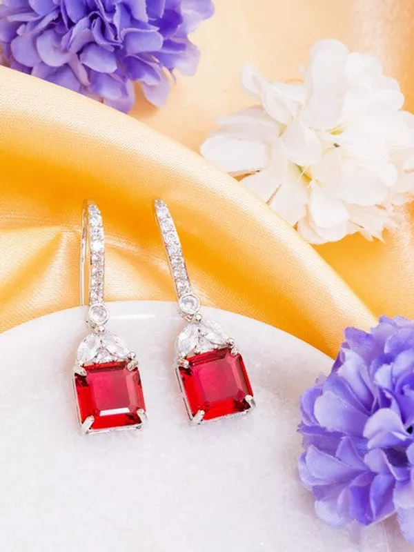 American_Diamond_Rhodium_Plated_Drop_Earrings_With_Hydro_Cz_Stone_Midnight_Blue_Default_Title