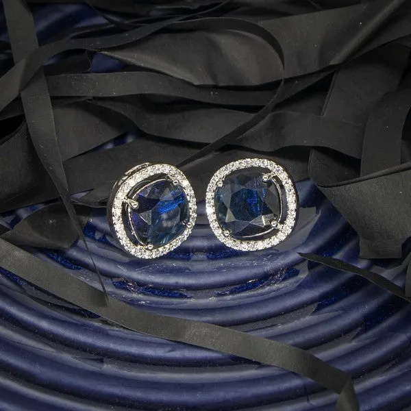 City_Girl_Brass_Rhodium_Plated_Scarlet_Aura_Cz_Studs_Clear_Stone_Default_Title