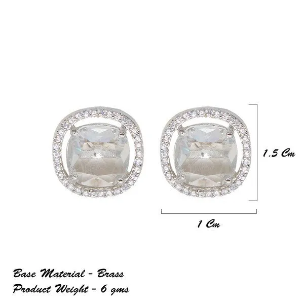 City_Girl_Brass_Rhodium_Plated_Scarlet_Aura_Cz_Studs_Clear_Stone_Default_Title