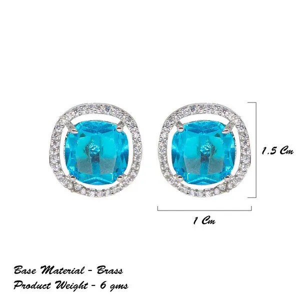 City_Girl_Brass_Rhodium_Plated_Scarlet_Aura_Cz_Studs_Clear_Stone_Default_Title