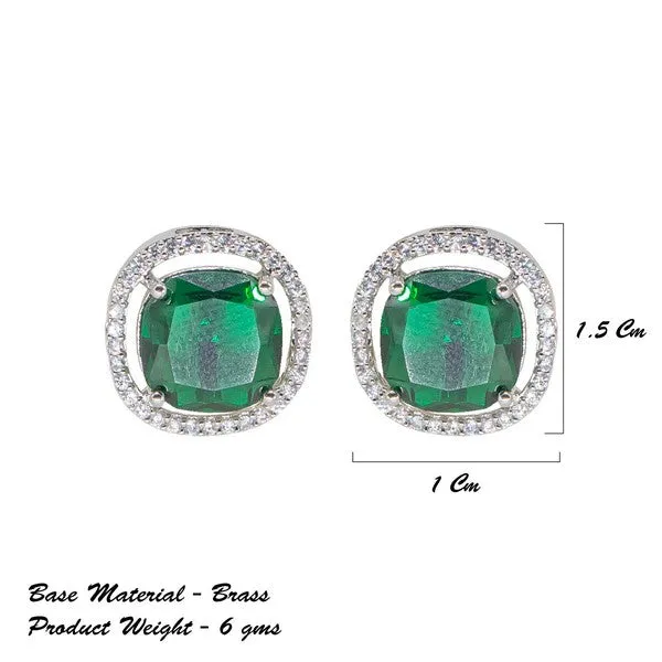City_Girl_Brass_Rhodium_Plated_Scarlet_Aura_Cz_Studs_Clear_Stone_Default_Title