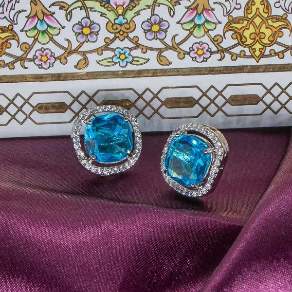 City_Girl_Brass_Rhodium_Plated_Scarlet_Aura_Cz_Studs_Clear_Stone_Default_Title