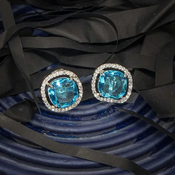 City_Girl_Brass_Rhodium_Plated_Scarlet_Aura_Cz_Studs_Clear_Stone_Default_Title