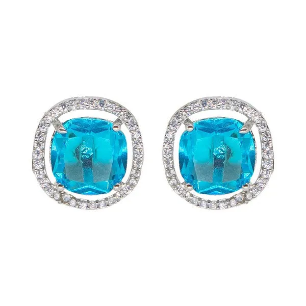 City_Girl_Brass_Rhodium_Plated_Scarlet_Aura_Cz_Studs_Aqua_Blue_Default_Title