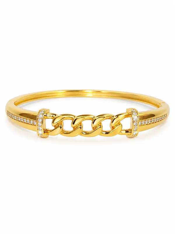 Citygirl_18k_Gold_Plated_Chain_Link_Openable_Kada_Bracelet_For_Women_Girls_Ad_Zircon_Stone_Bracelet_Anti_Tarnish_Premium_Locking_Bangle_Party_Wedding_Daily_Wear_Jewellery_One_Size_Default_Title