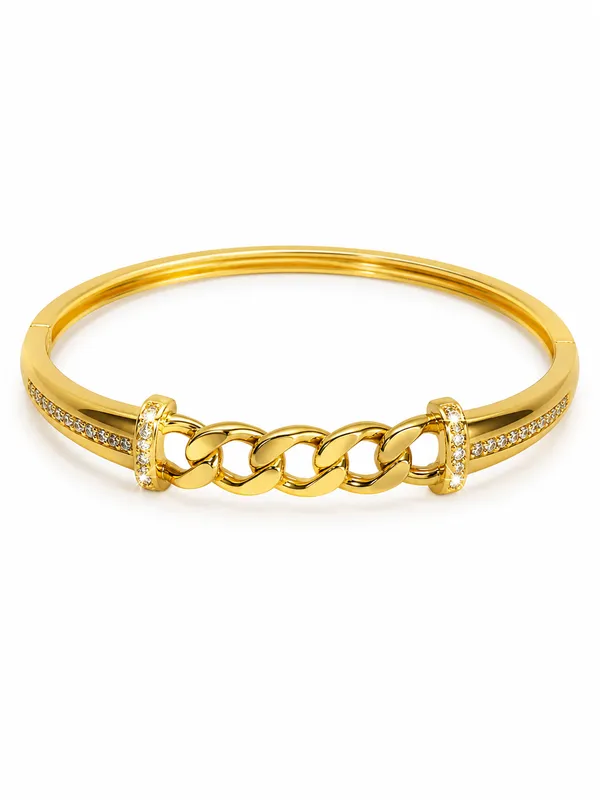 Citygirl_18k_Gold_Plated_Chain_Link_Openable_Kada_Bracelet_For_Women_Girls_Ad_Zircon_Stone_Bracelet_Anti_Tarnish_Premium_Locking_Bangle_Party_Wedding_Daily_Wear_Jewellery_One_Size_Default_Title