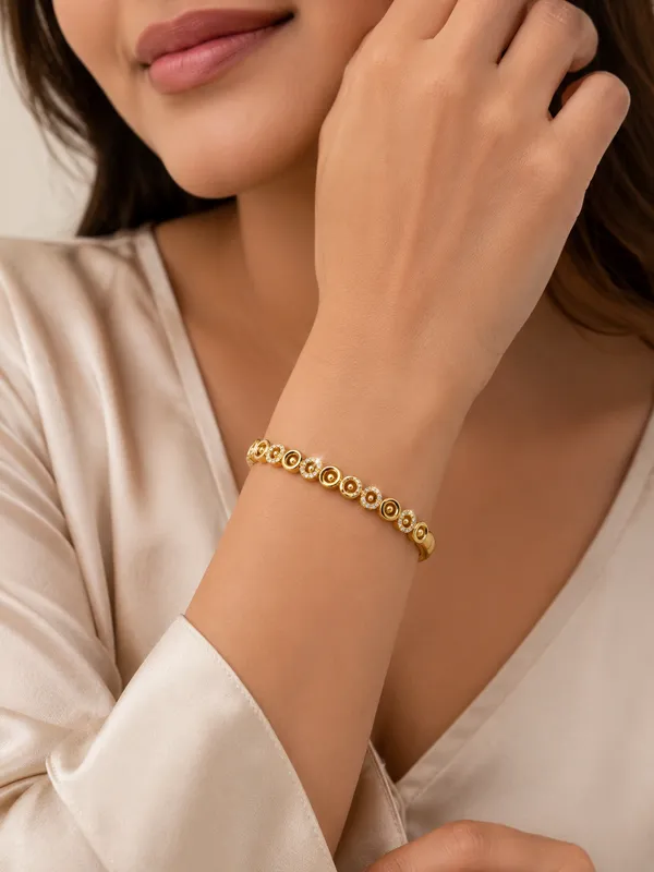Citygirl_18k_Gold_Plated_Openable_Oval_Kada_Bracelet_For_Women_Crystal_Studded_Elegant_Bangle_Fits_Sizes_2_4_2_6_2_8_Premium_Fashion_Jewellery_Gift_For_Women_Girls_Default_Title