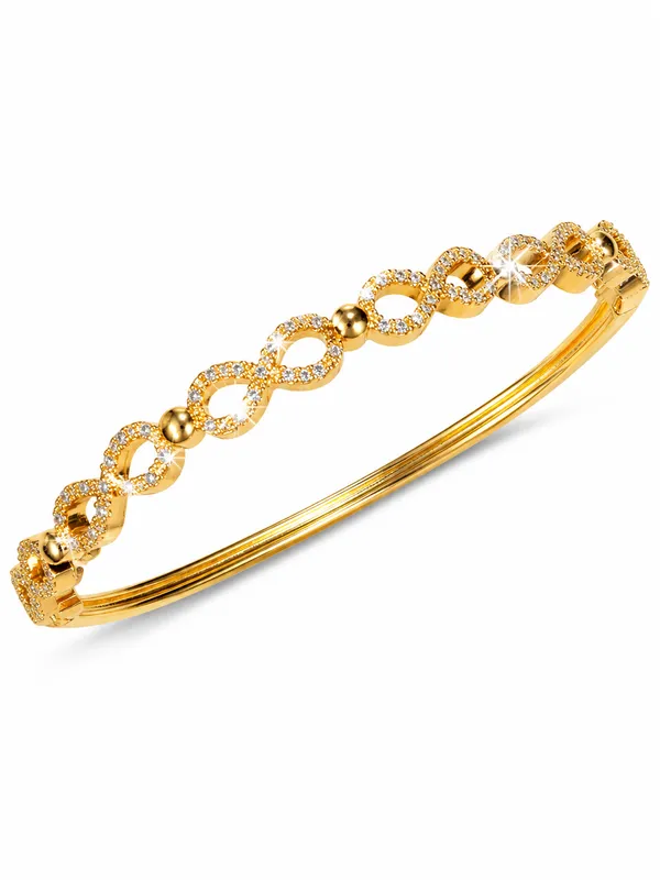 Citygirl_18k_Gold_Plated_Openable_Infinity_Kada_Bracelet_For_Women_American_Diamond_Cubic_Zirconia_Cz_Stone_Bracelet_Oval_Shape_Anti_Tarnish_Fits_Sizes_2_4_2_6_2_8_One_Size_Default_Title