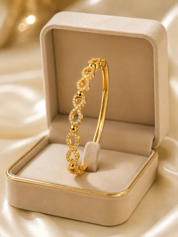 Citygirl_18k_Gold_Plated_Openable_Infinity_Kada_Bracelet_For_Women_American_Diamond_Cubic_Zirconia_Cz_Stone_Bracelet_Oval_Shape_Anti_Tarnish_Fits_Sizes_2_4_2_6_2_8_One_Size_Default_Title