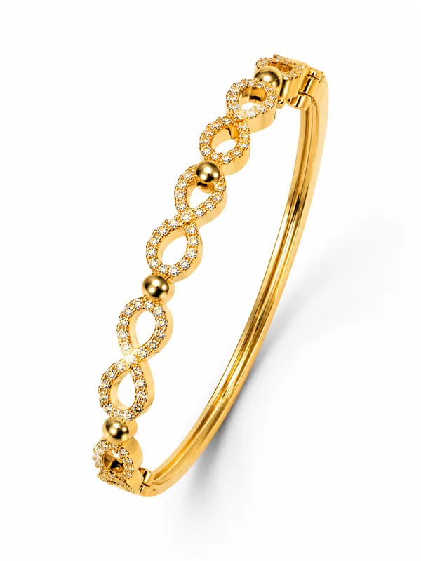 Citygirl_18k_Gold_Plated_Openable_Infinity_Kada_Bracelet_For_Women_American_Diamond_Cubic_Zirconia_Cz_Stone_Bracelet_Oval_Shape_Anti_Tarnish_Fits_Sizes_2_4_2_6_2_8_One_Size_Default_Title