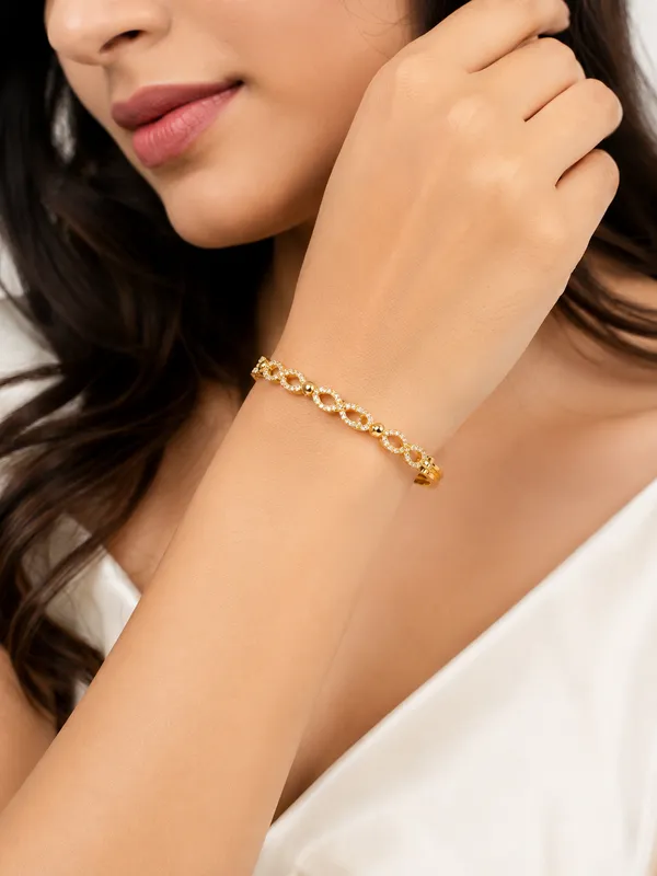 Citygirl_18k_Gold_Plated_Openable_Infinity_Kada_Bracelet_For_Women_American_Diamond_Cubic_Zirconia_Cz_Stone_Bracelet_Oval_Shape_Anti_Tarnish_Fits_Sizes_2_4_2_6_2_8_One_Size_Default_Title
