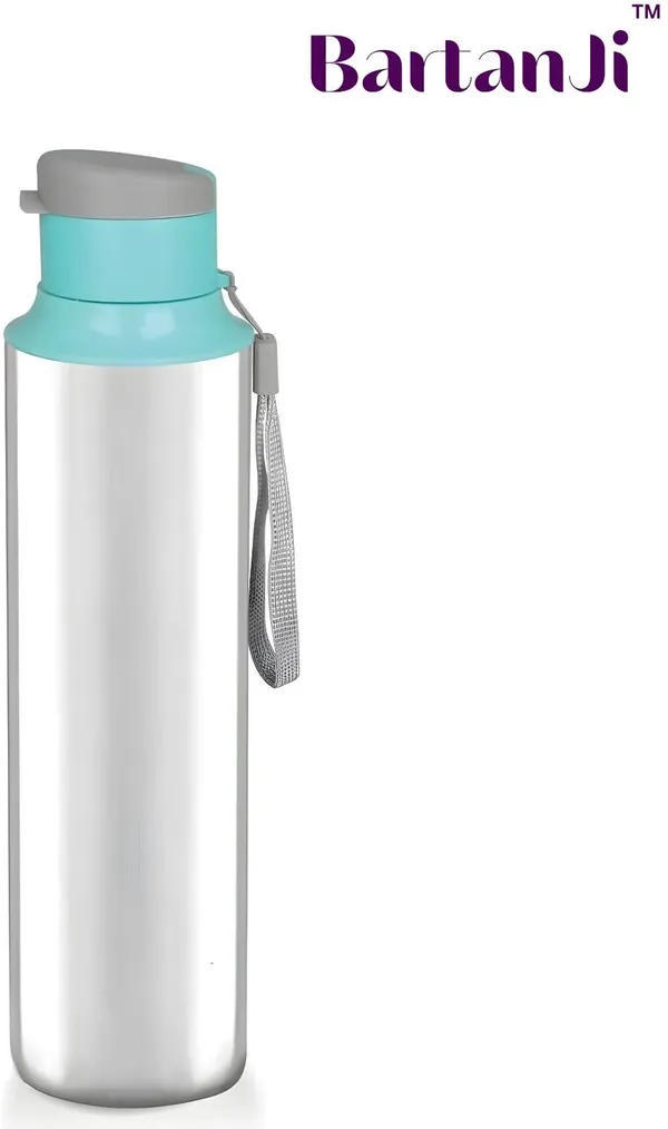 BartanJi_Stainless_Steel_Water_Bottle_with_Flip_Cap_&_Carry_Strap_for_Office_Gym,_Travel_1000_ml_Stainless_Steel_Bottle_(Pack_of_1,_Steel/Chrome)