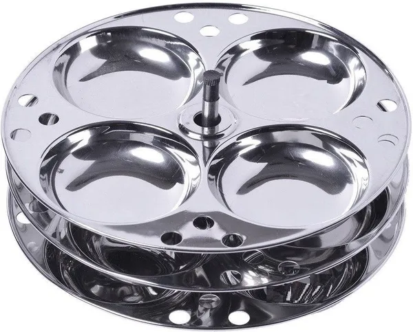 EMPHIRE_Deluxe_Idli_Stand,_3_Plates_-_12_Idlis_(Stainless_Steel)_Induction_Idli_Maker_(3_Plates_,_12_Idlis_)