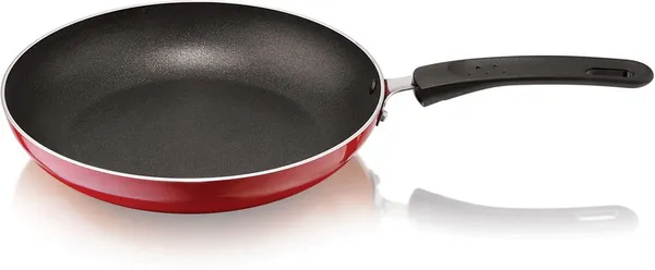 BartanJi_Fry_Pan_with_Lid_22cm,_Heat-Resistant_Handle_Fry_Pan_14_cm_diameter_with_Lid_1_L_capacity_(Aluminium,_Non-stick)