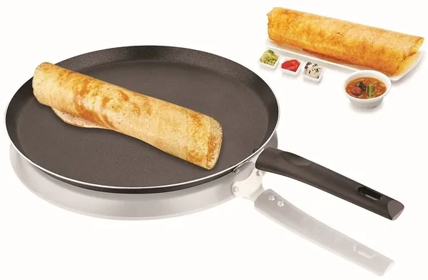 BartanJi_Aluminium_Non_Induction_Gas_Friendly_NonStick_Flat_Dosa_Tawa_2.6MM_Tawa_24_cm_diameter_(Aluminium,_Non-stick)