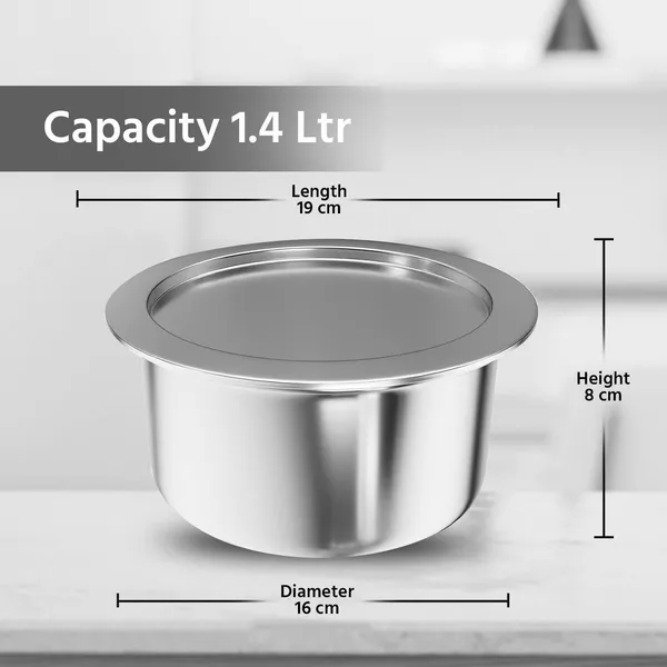 BartanJi_Triply_Tope_with_Stainless_Steel_Lid_1.4_litre_Capacity_(16_cm_Diameter)_with_Lid_1.4_L_capacity_16_cm_diameter_(Stainless_Steel)