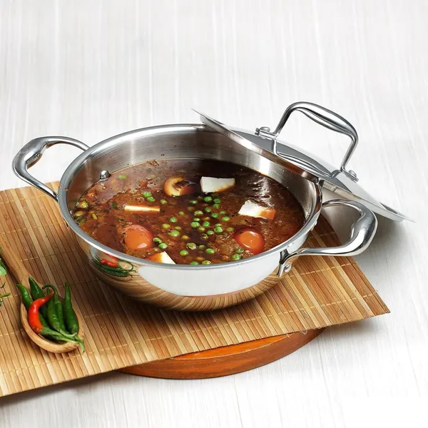 BartanJi_Kadhai_26_cm_diameter_with_Lid_3.7_L_capacity_Kadhai_26_cm_diameter_with_Lid_3.7_L_capacity_(Stainless_Steel,_Non-stick)