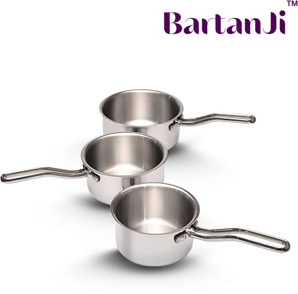 BartanJi_Stainless_Steel_Sauce_Pan_for_Tea,_Coffee,_Milk_-_Sauce_Pan_for_Home_&_Kitchen_Fry_Pan_18_cm_diameter_2_L_capacity_(Stainless_Steel,_Non-stick)